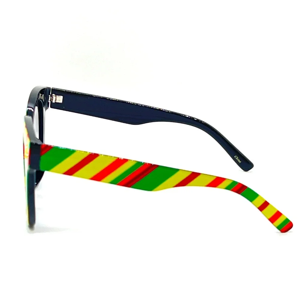 Striped Cat Eye Sunglasses Fashion Bee Accent Funky Colorful Sun Glasses‎ Gafas